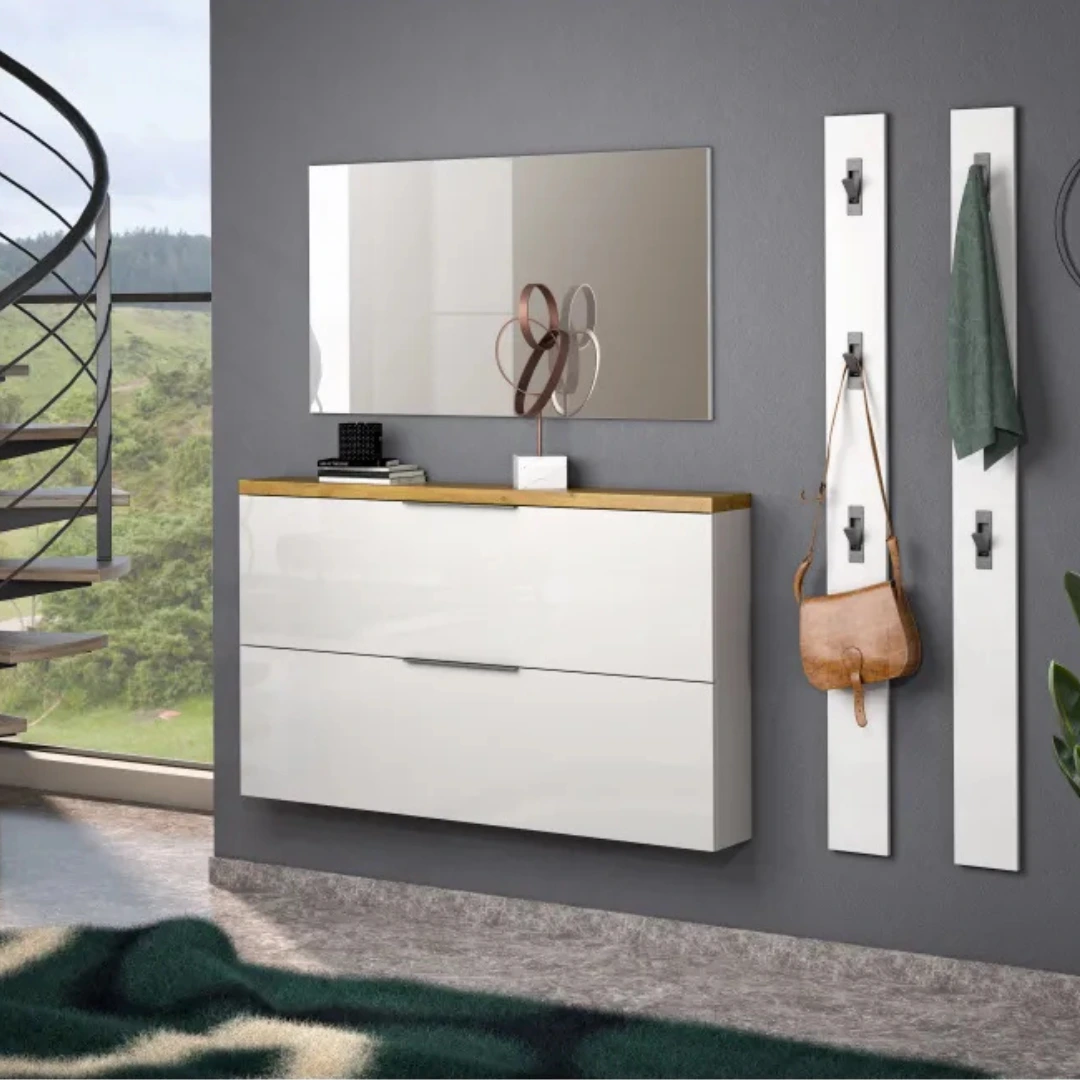 Scarpiera con specchio: funzionalità e design in un unico mobile